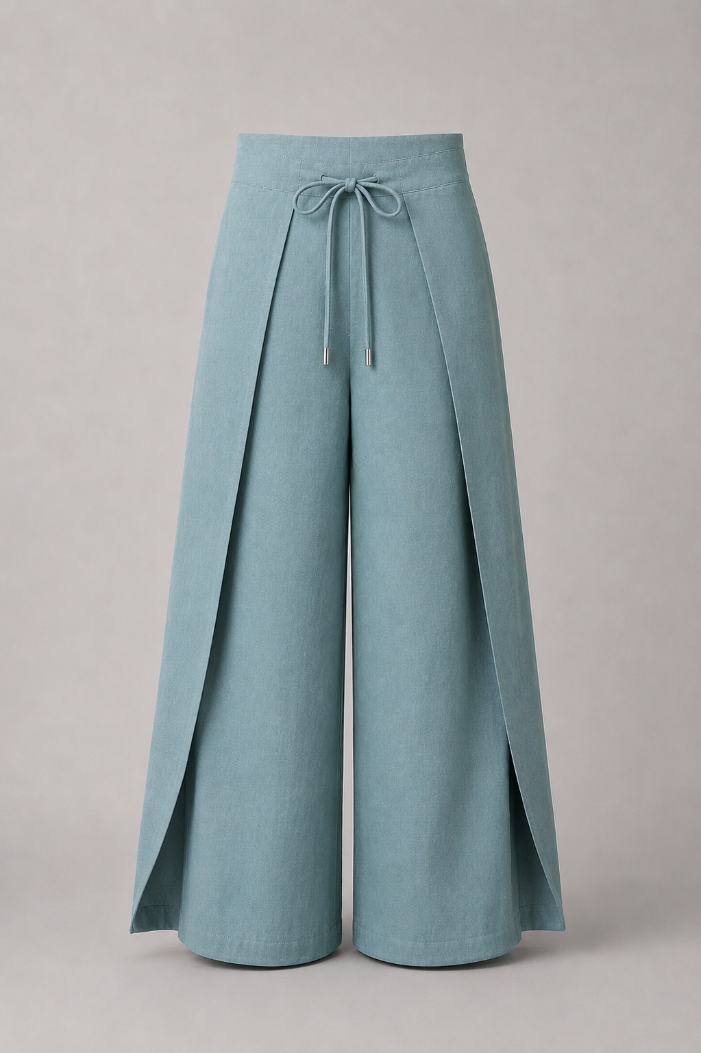 Linen Wrap Pants - Sage Blue
