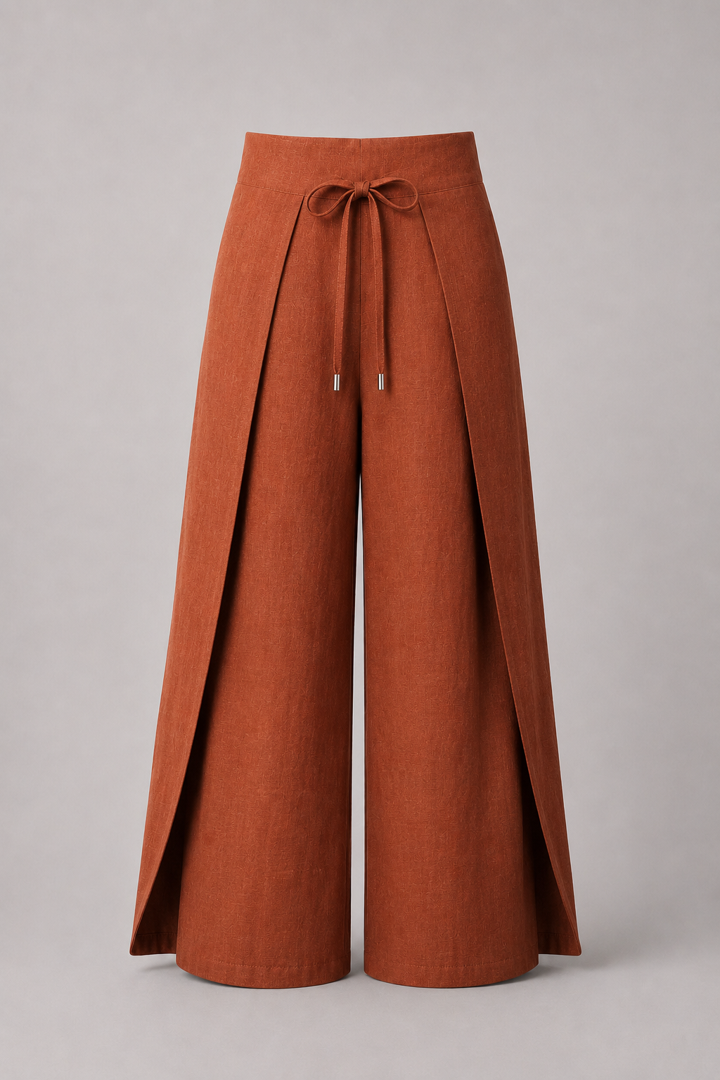 Linen Wrap Pants - Terracotta