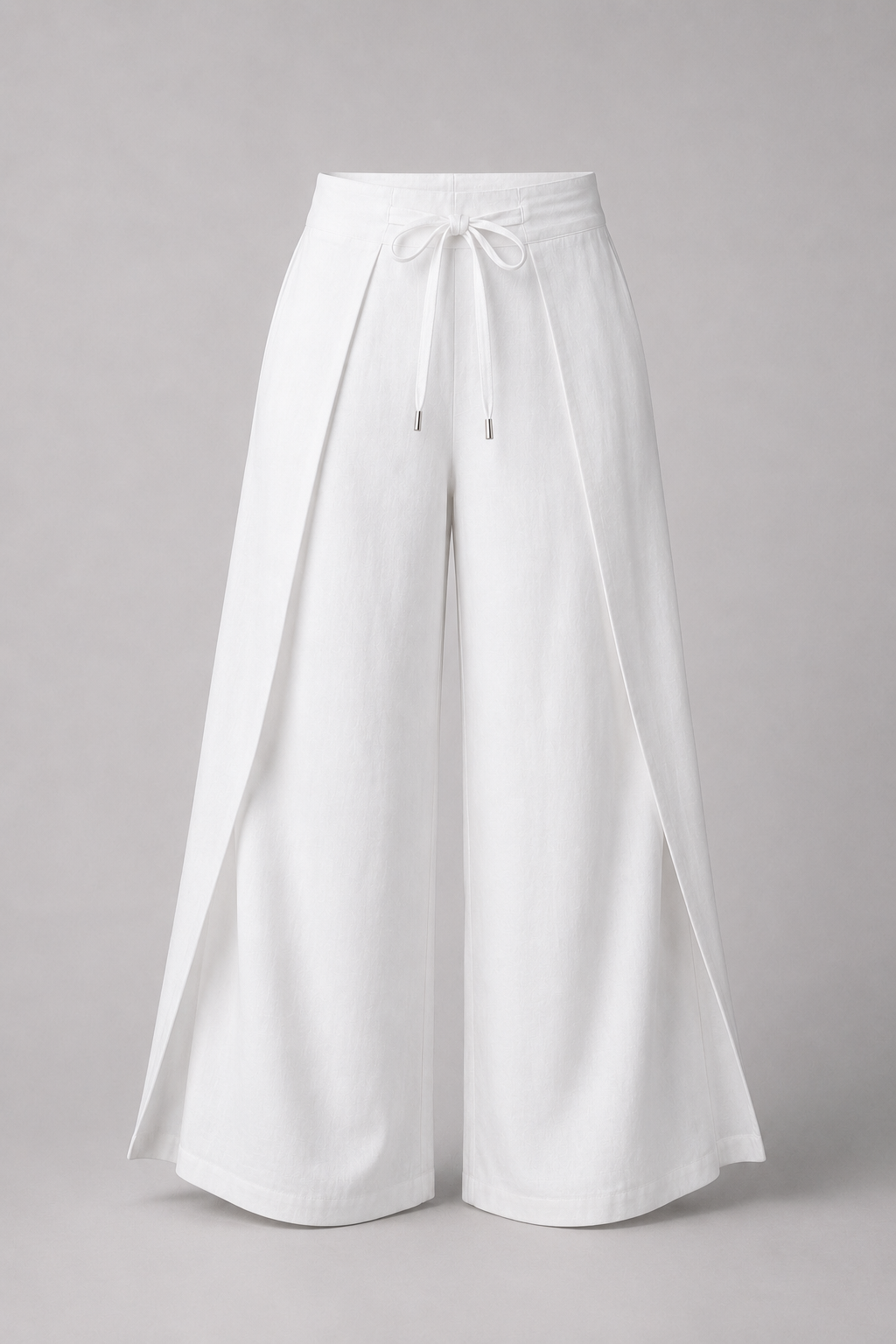 Linen Wrap Pants - White